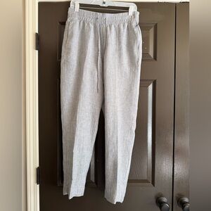 Athleta Women’s Heather Gray linen pants drawstring S